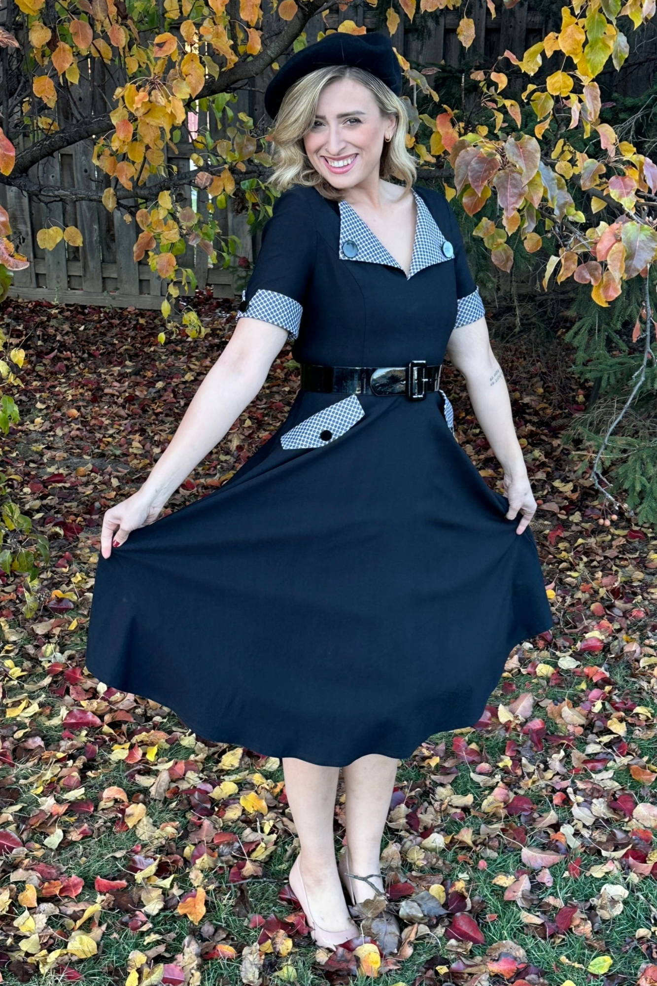 Trixie Circle Dress in Black