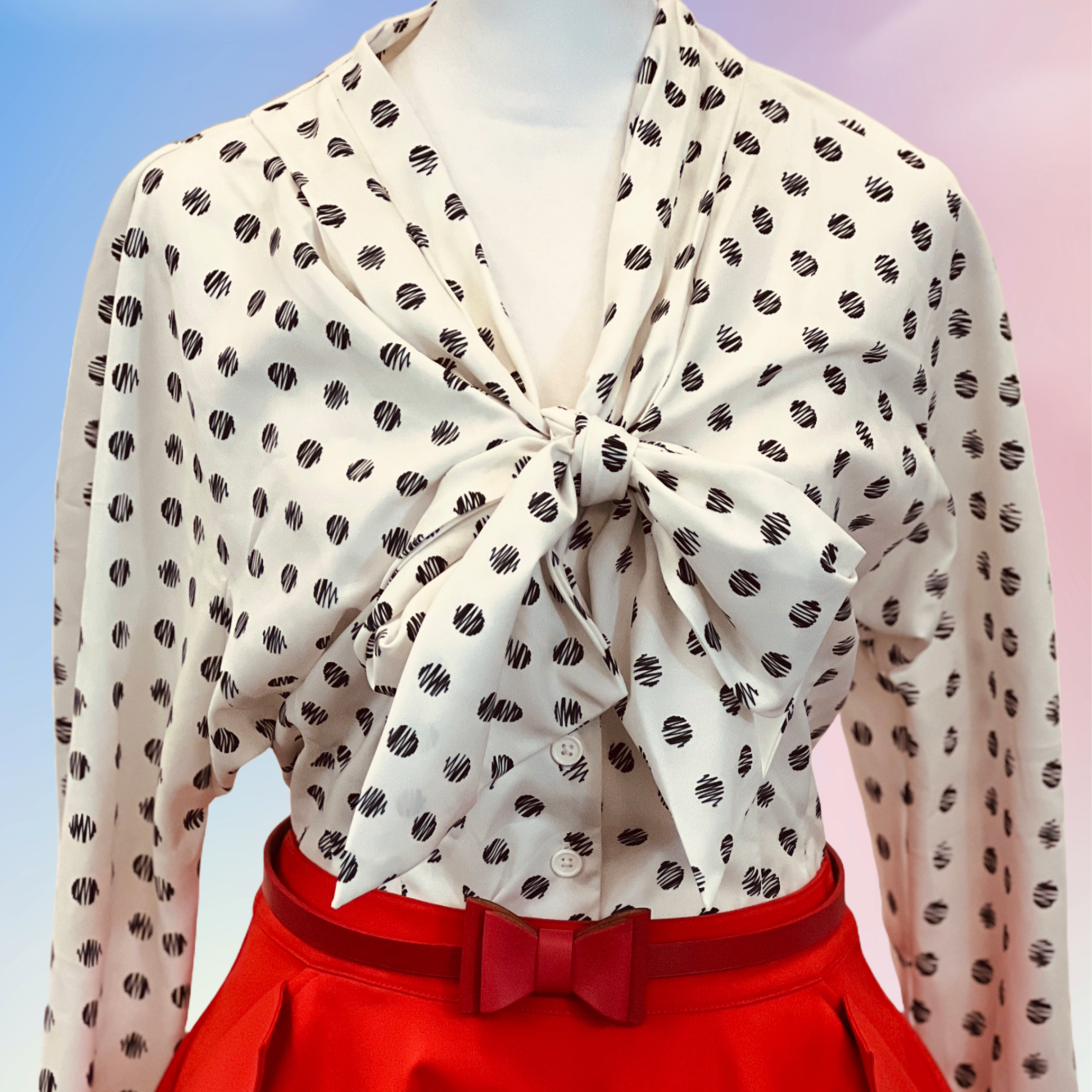 Giselle Blouse with Tie Bow