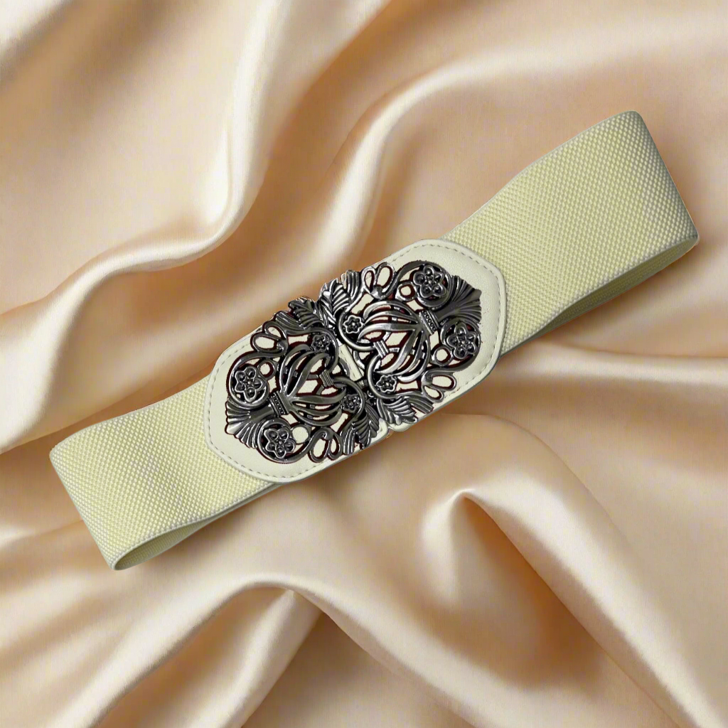 Floral Filigree Stretch Belt