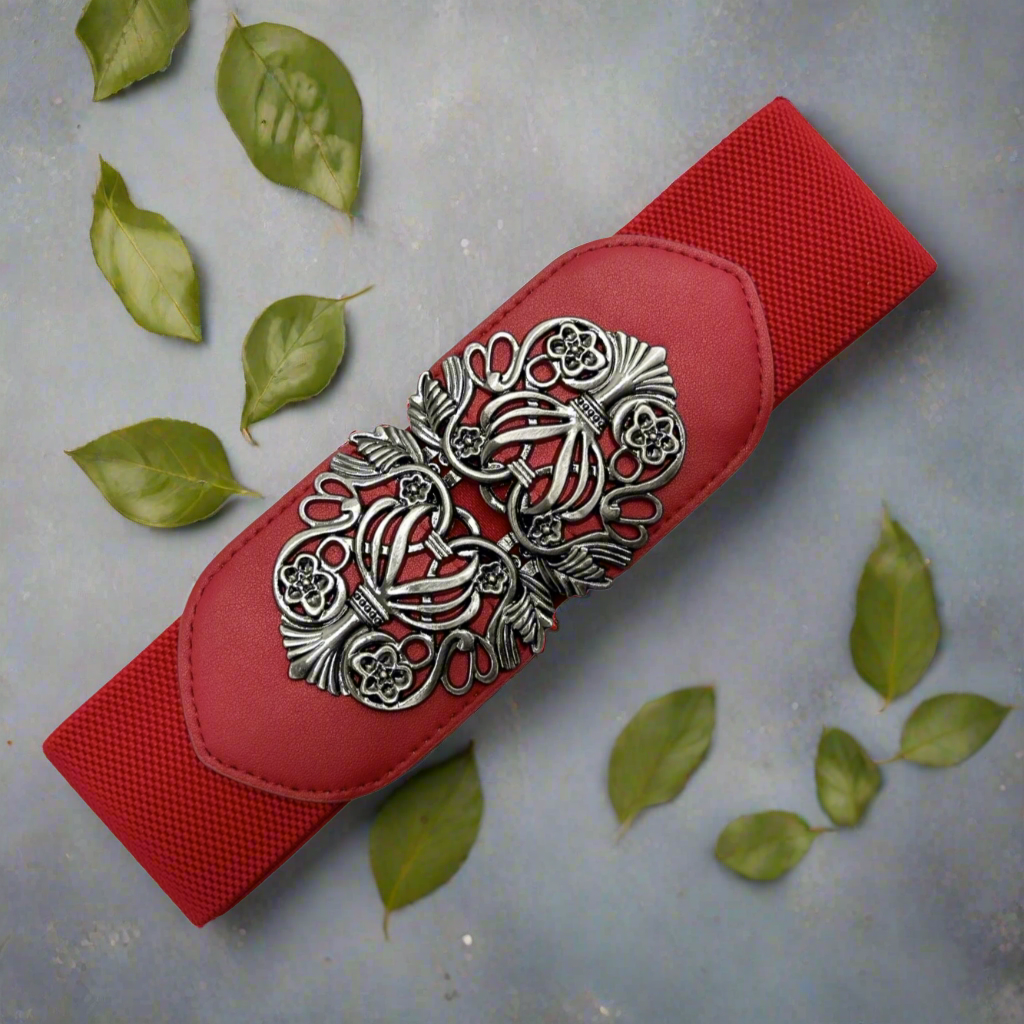 Floral Filigree Stretch Belt