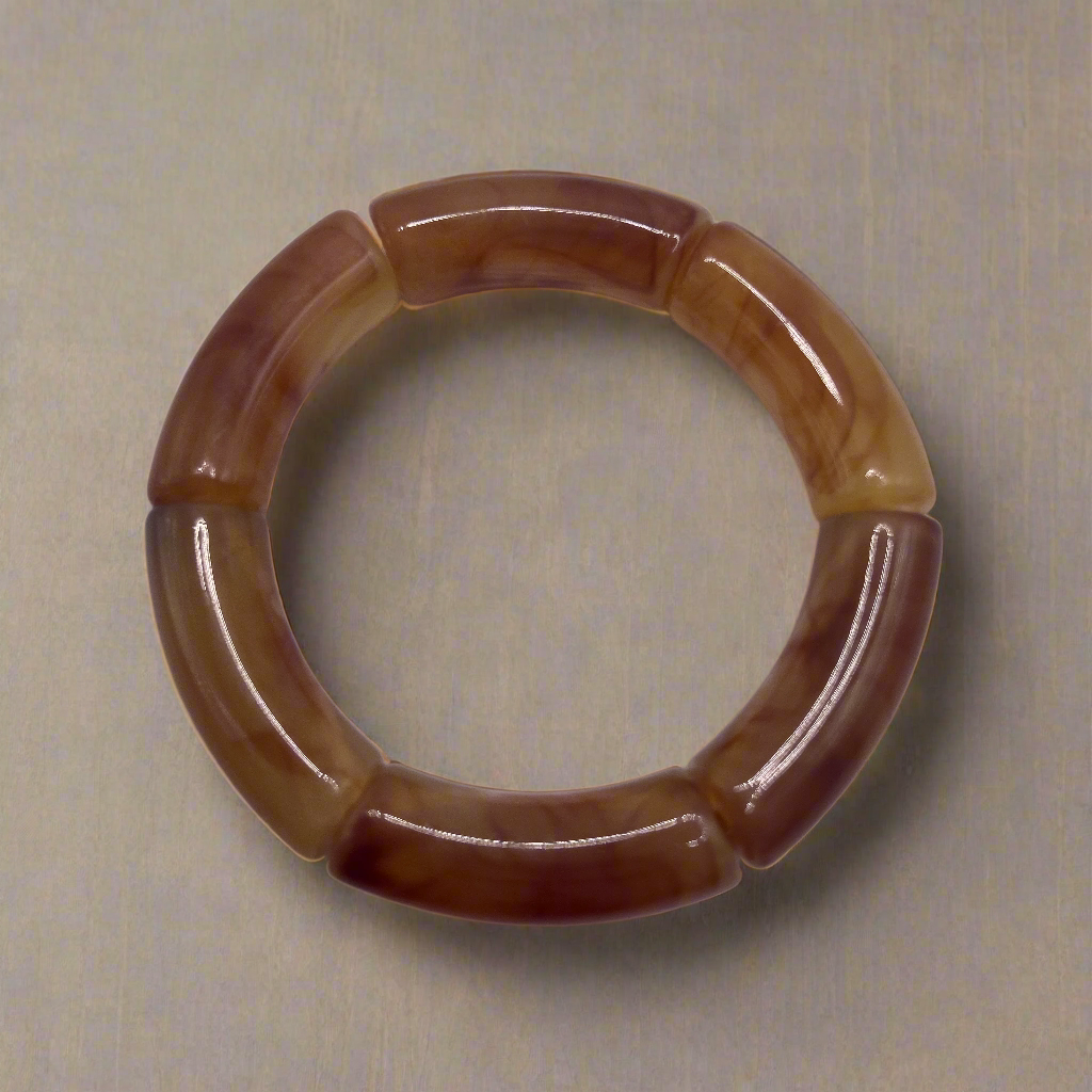 Chunky Vintage-Inspired Resin Bangle