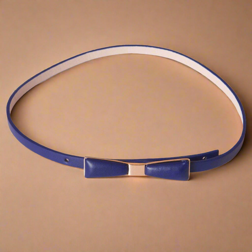 Adjustable Length Retro-Inspired Metal Bow Belt