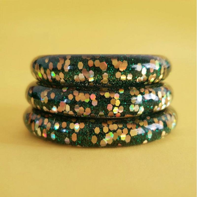 Grace Retro Fakelite Lucite Confetti Bracelet